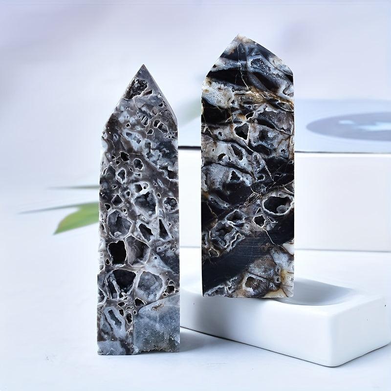 Funaya Natural Stone Geode Hollow Candles Bohemian Style Meditation Crystals