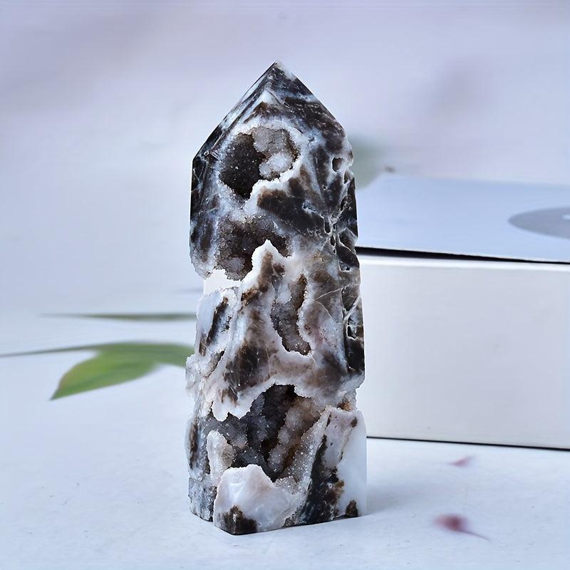 Funaya Natural Stone Geode Hollow Candles Bohemian Style Meditation Crystals