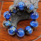 25mm Sea Reed Resin Stone Bead Bracelet - Symbol of Wealth Dignity Happiness