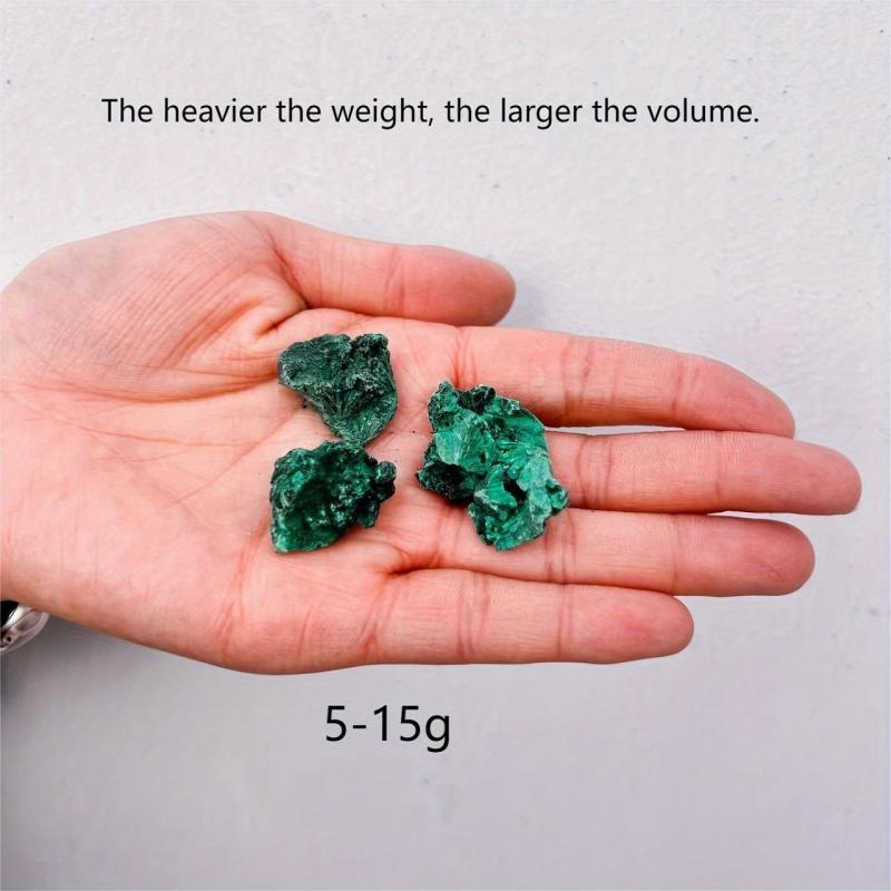 Natural Malachite Mineral Specimen Deep Green with Veins Display