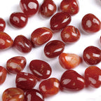 Natural Red Carnelian Polished Stones 230g Large Granules