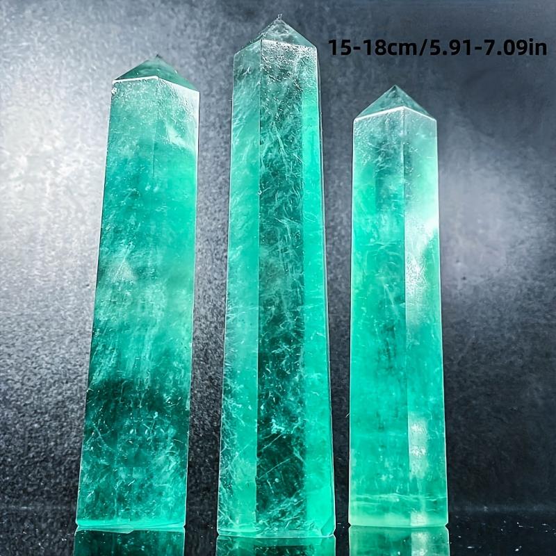 Clear Ocean Lake Fluorite Crystal Tower Pillar 15-18cm Bohemian Style