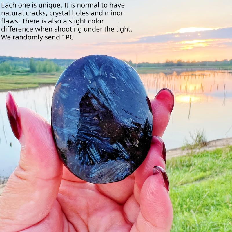 Flame Agate Oval Polished Stone with Red Pattern