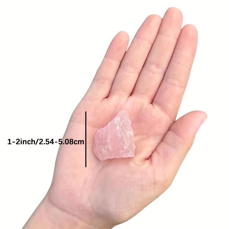 10pcs Rose Quartz Rough Stones Fish Tank Vase Gravel Gemstones