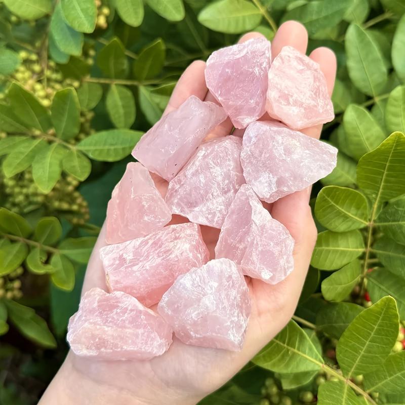 10pcs Rose Quartz Rough Stones Fish Tank Vase Gravel Gemstones