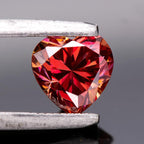 Watermelon Red Heart Shaped Moissanite for DIY Jewelry Making