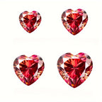 Watermelon Red Heart Shaped Moissanite for DIY Jewelry Making