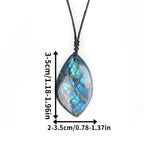 Labradorite Pendant Bohemian Style Crystal Stone Necklace