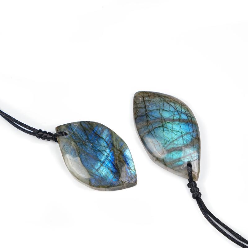 Labradorite Pendant Bohemian Style Crystal Stone Necklace