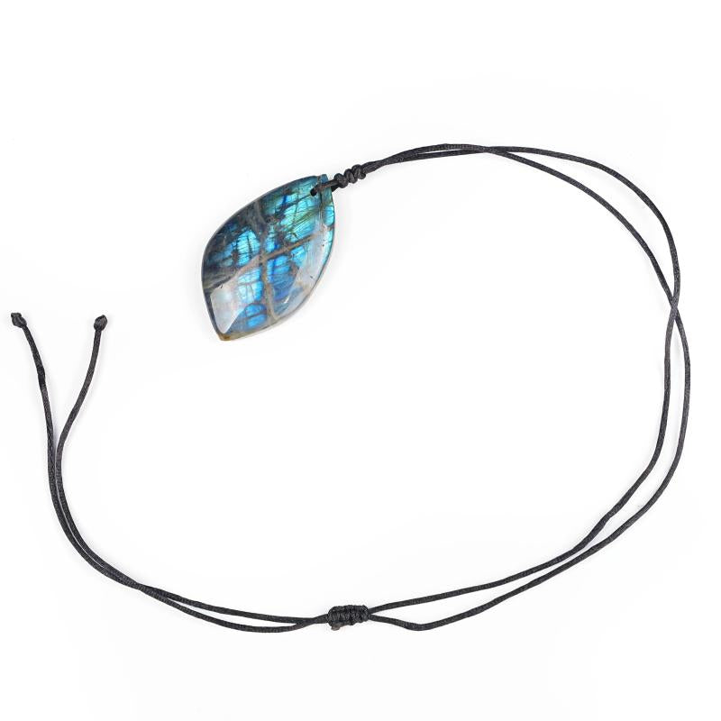 Labradorite Pendant Bohemian Style Crystal Stone Necklace