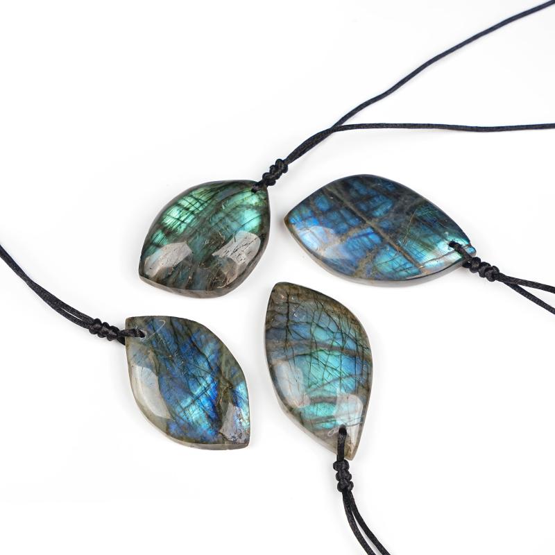 Labradorite Pendant Bohemian Style Crystal Stone Necklace