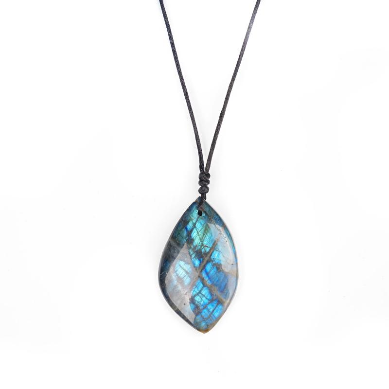 Labradorite Pendant Bohemian Style Crystal Stone Necklace