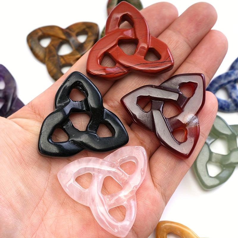 Bohemian Natural Stone Celtic Chakra Meditation Carved Stone