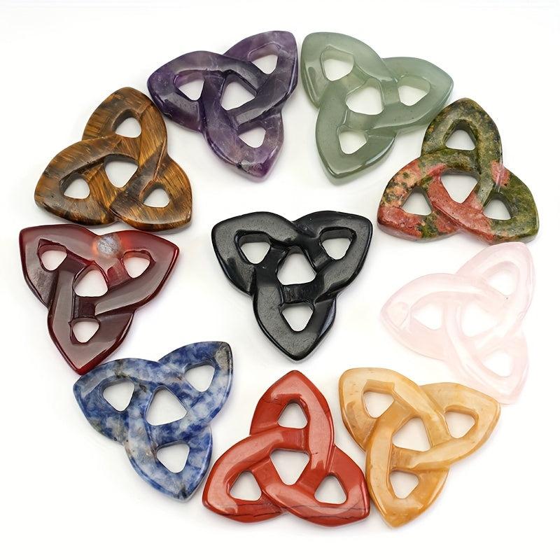 Bohemian Natural Stone Celtic Chakra Meditation Carved Stone
