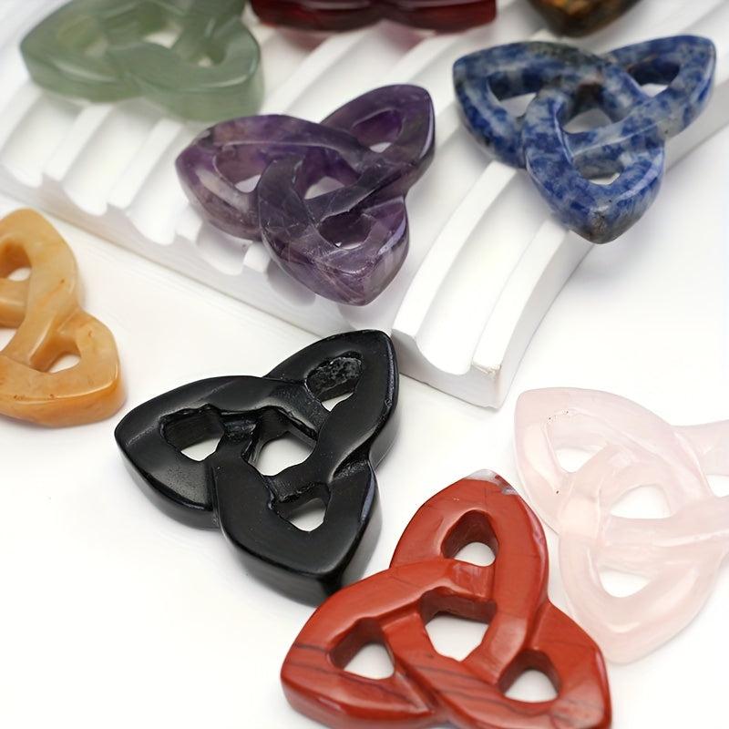 Bohemian Natural Stone Celtic Chakra Meditation Carved Stone