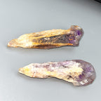 Natural Uruguayan Crystal Scepter Purple to Golden Tone Mineral Vein