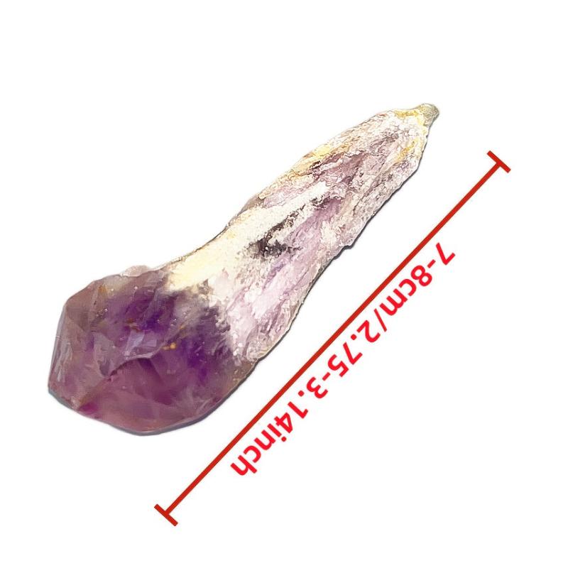Natural Uruguayan Crystal Scepter Purple to Golden Tone Mineral Vein