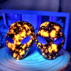 Reactive Alien Skull with Glowing Eyes Yooperlite Stone Gothic Home Decor