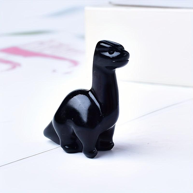 Funaya 1pc Natural Stone Dinosaur Statue, Polished Holiday Decor