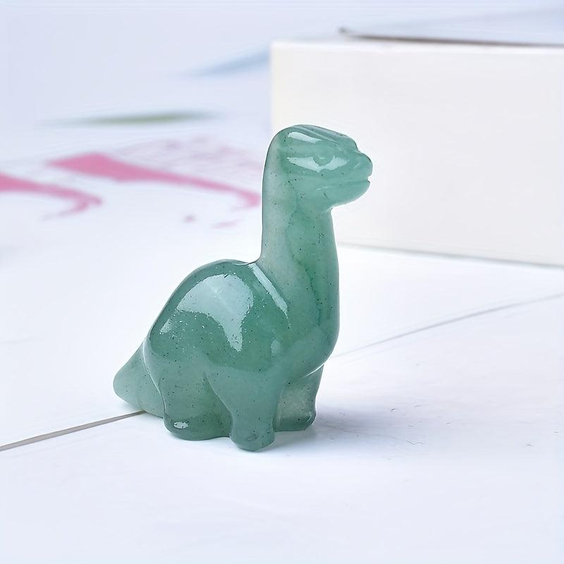 Funaya 1pc Natural Stone Dinosaur Statue, Polished Holiday Decor