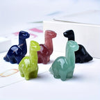 Funaya 1pc Natural Stone Dinosaur Statue, Polished Holiday Decor