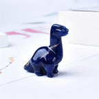 Funaya 1pc Natural Stone Dinosaur Statue, Polished Holiday Decor