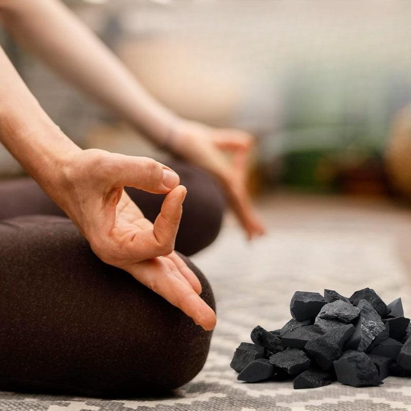 Shungite Polished Stone for Home Decor & Fish Tanks