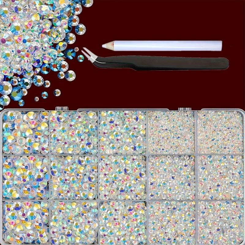16000pcs Crystal Gems Flatback Rhinestone Set with Tools for DIY