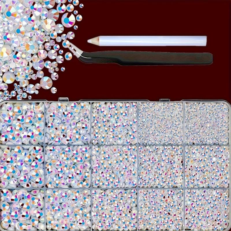 16000pcs Crystal Gems Flatback Rhinestone Set with Tools for DIY