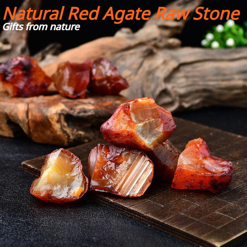 Natural Red Agate Raw Stone Unpolished for Decor & Jewelry Making