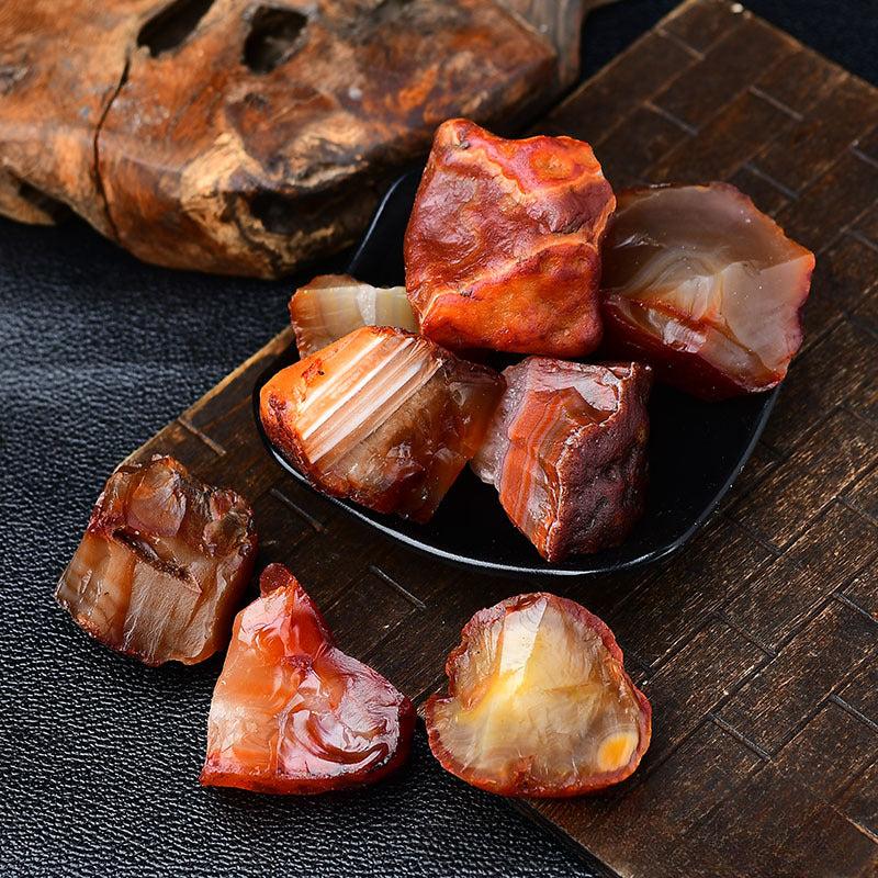 Natural Red Agate Raw Stone Unpolished for Decor & Jewelry Making