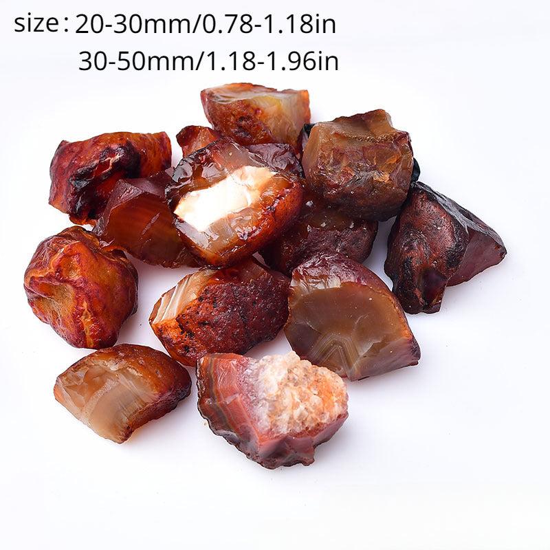 Natural Red Agate Raw Stone Unpolished for Decor & Jewelry Making
