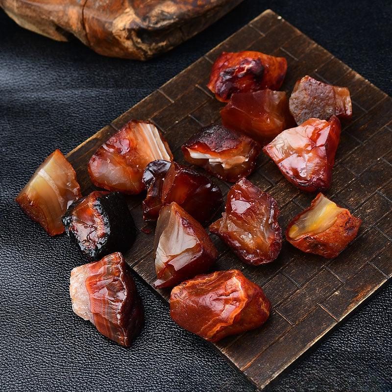 Natural Red Agate Raw Stone Unpolished for Decor & Jewelry Making