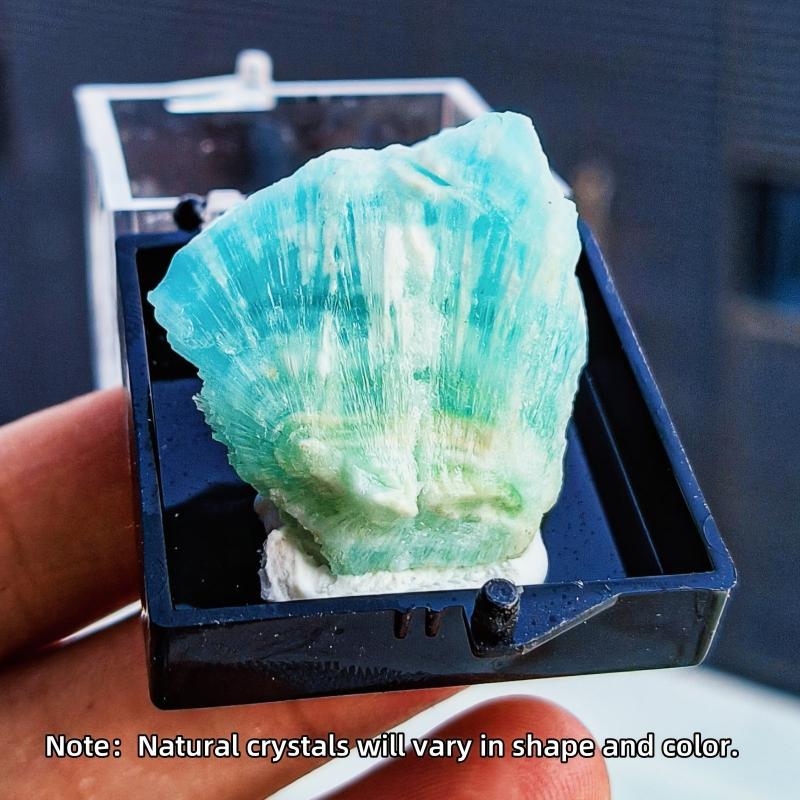 Rare Caribbean Crystal Fluorite Rawstone Box - Home Office Decoration