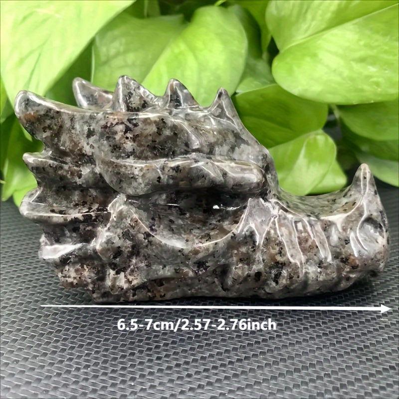 Hand Carved Yooperlite Dragon Skull Crystal Stone Boho Decor