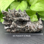 Hand Carved Yooperlite Dragon Skull Crystal Stone Boho Decor