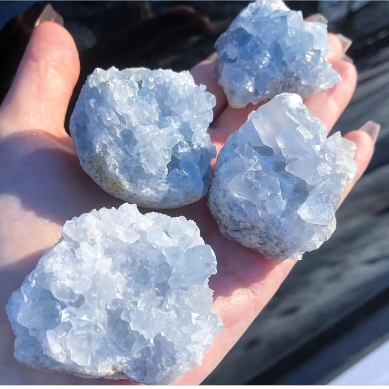 Natural Celestite Crystal Cluster Rough Stone Bohemian Style Home Decor