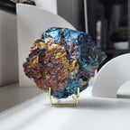 Rare Colorful Natural Bornite Specimen with Chalcopyrite & Malachite Crystals