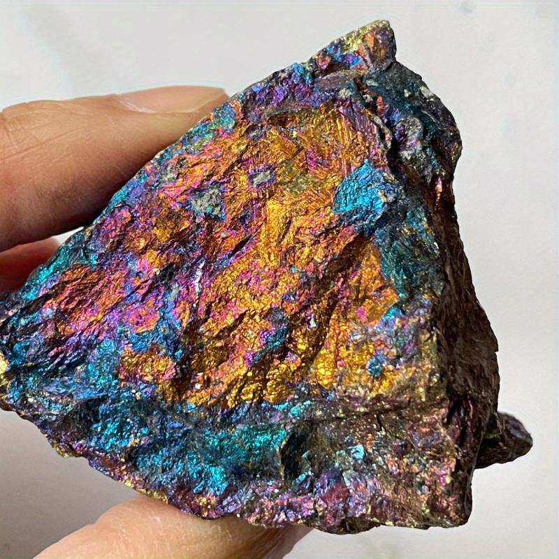 Rare Colorful Natural Bornite Specimen with Chalcopyrite & Malachite Crystals