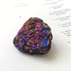 Rare Colorful Natural Bornite Specimen with Chalcopyrite & Malachite Crystals