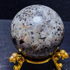 UV Reactive Yooperlite Sphere Natural Glowing Orange Bohemian Style Home Decor M