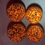 UV Reactive Yooperlite Sphere Natural Glowing Orange Bohemian Style Home Decor M