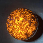 UV Reactive Yooperlite Sphere Natural Glowing Orange Bohemian Style Home Decor M