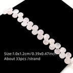 Rose Quartz Beads Pinkish Beige Jewelry Making