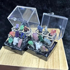 Crystal Raw Stone Ore Boxes Mineral Specimen Collection Display
