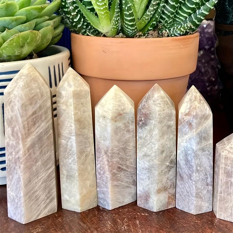 Polished Moonstone Point Home Decor Luminous Finish Moon Home Decor