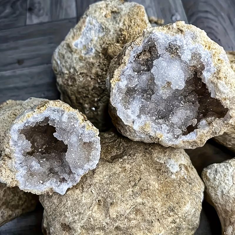 3pcs Unopened Natural Agate Geode Egg DIY Rock Crystal Specimen