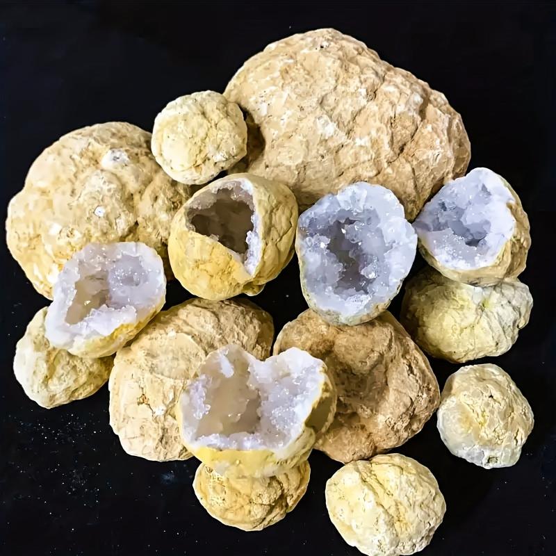 3pcs Unopened Natural Agate Geode Egg DIY Rock Crystal Specimen