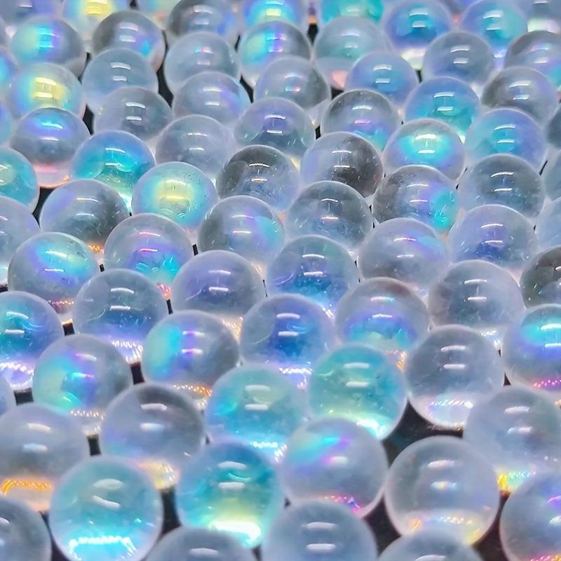30 Round AB Colored Glass Stones for DIY Crafts and Decor