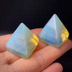 Boho Crystal Pyramid Ornament Geometric Decor DIY Faux Finished Home Office